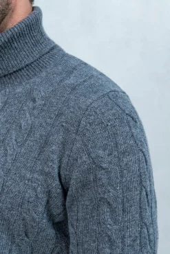 Anthracite Turtleneck – Made In Italy|Pini Parma Online