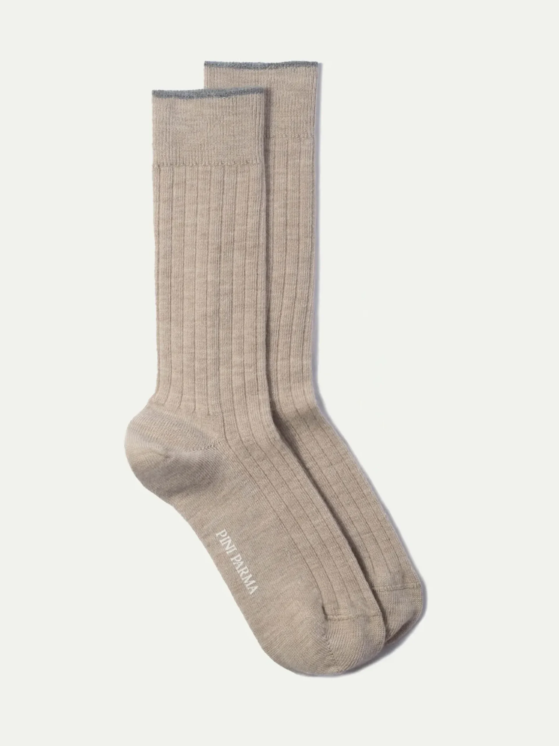 Beige - Super Durable Wool Short Socks - Made In Italy|Pini Parma Cheap