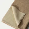 Beige And Off-White Reversible Herringbone Scarf - Made In Italy|Pini Parma Flash Sale