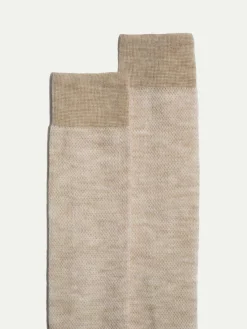 Beige Micro Fancy Short Socks - Made In Italy|Pini Parma Hot