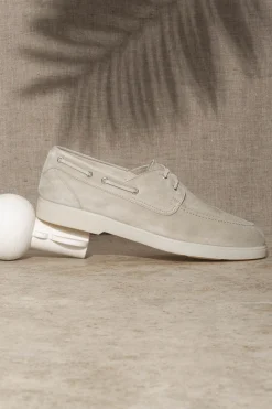 Beige Suede Boat Shoes - Made In Italy|Pini Parma Fashion
