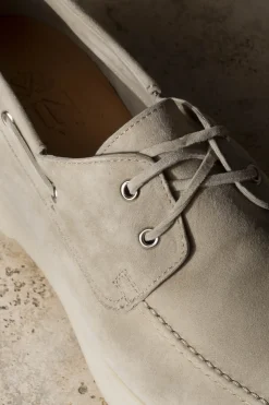 Beige Suede Boat Shoes - Made In Italy|Pini Parma Fashion