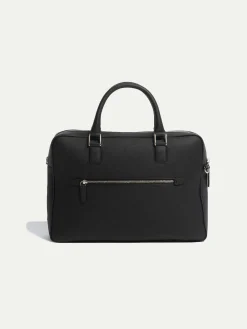 Black Leather Briefcase - Made In Italy|Pini Parma Online
