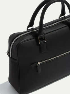 Black Leather Briefcase - Made In Italy|Pini Parma Online