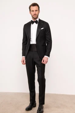 Black Silk Cummerbund - Made In Italy|Pini Parma Cheap