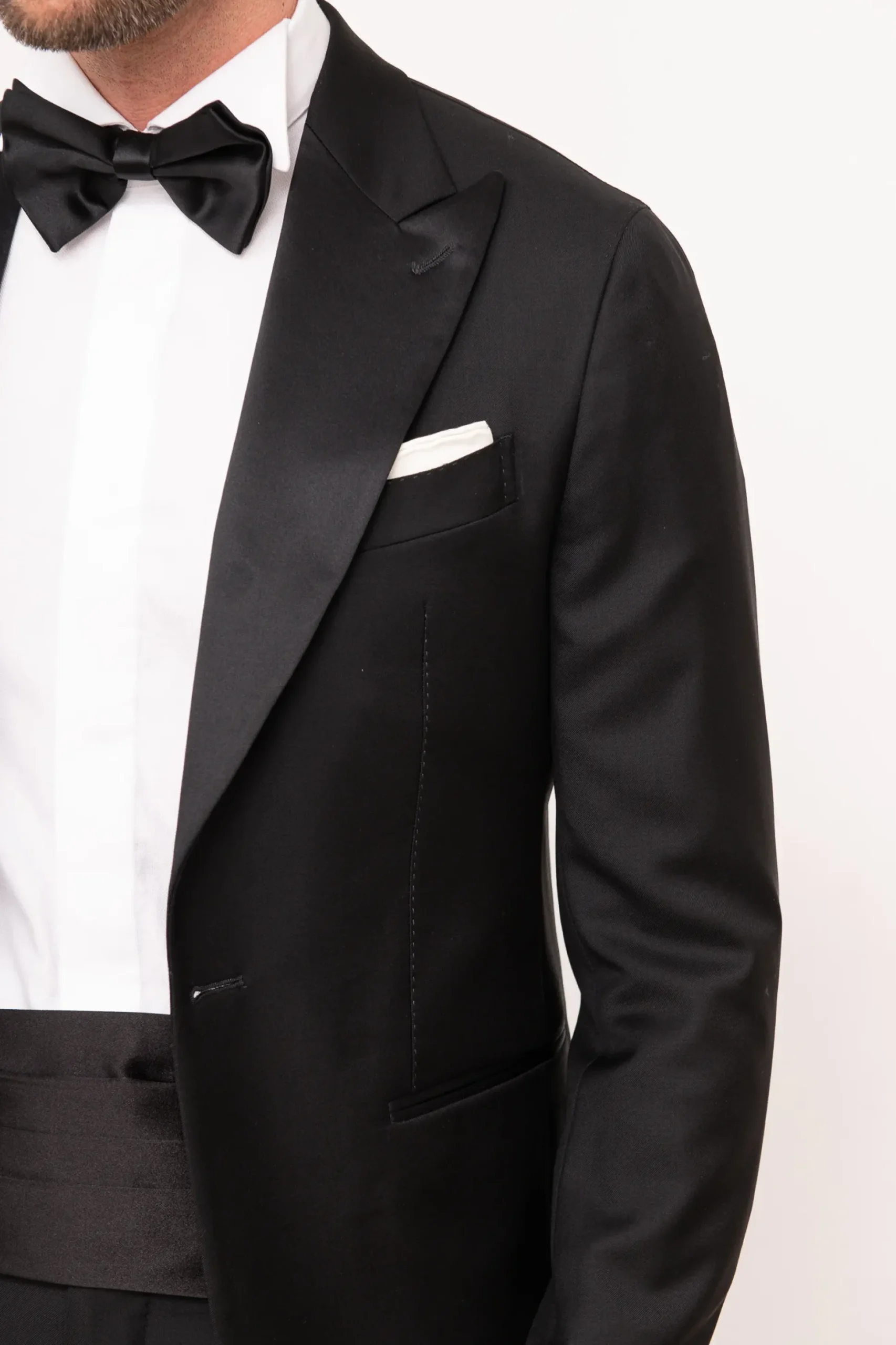 Black Silk Cummerbund - Made In Italy|Pini Parma Cheap