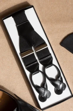 Black Suspenders - Made In Italy|Pini Parma Shop