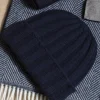 Blue Cashmere Rib Knit Beanie - Made In Italy|Pini Parma Cheap