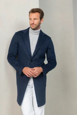 Blue Coat In Loro Piana Wool – Made In Italy|Pini Parma Outlet