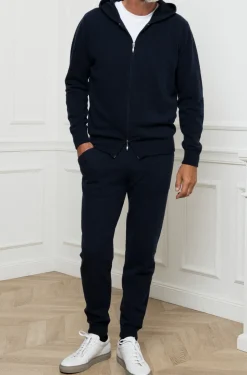 Blue Leisure Zip Hoodie - Made In Italy|Pini Parma Shop