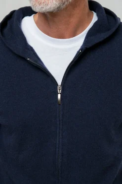 Blue Leisure Zip Hoodie - Made In Italy|Pini Parma Shop