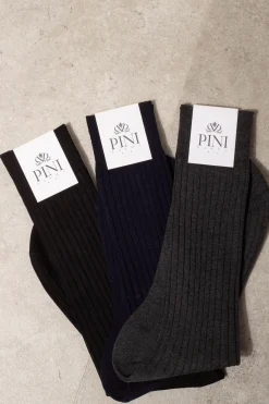 Blue Long Socks - Made In Italy|Pini Parma Clearance