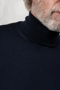 Blue Merino Turtleneck – Made In Italy|Pini Parma Best Sale