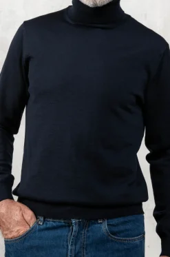 Blue Merino Turtleneck – Made In Italy|Pini Parma Best Sale