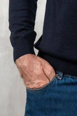 Blue Merino Turtleneck – Made In Italy|Pini Parma Best Sale