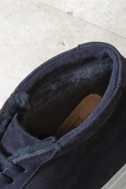 Blue Mid Top Sneakers - Made In Italy|Pini Parma Flash Sale