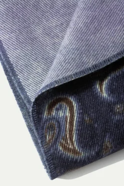 Blue Paisley Reversible Scarf - Made In Italy|Pini Parma Clearance