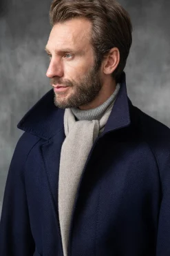 Blue Raglan Coat In Loro Piana Wool – Made In Italy|Pini Parma Cheap
