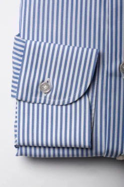 Blue Striped Shirt - Made In Italy|Pini Parma Clearance