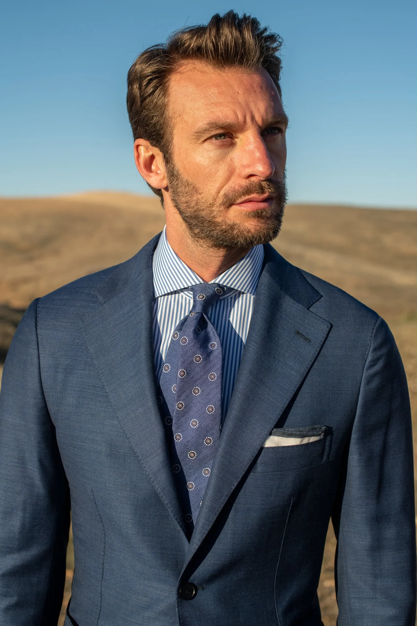 Blue Striped Shirt - Made In Italy|Pini Parma Clearance