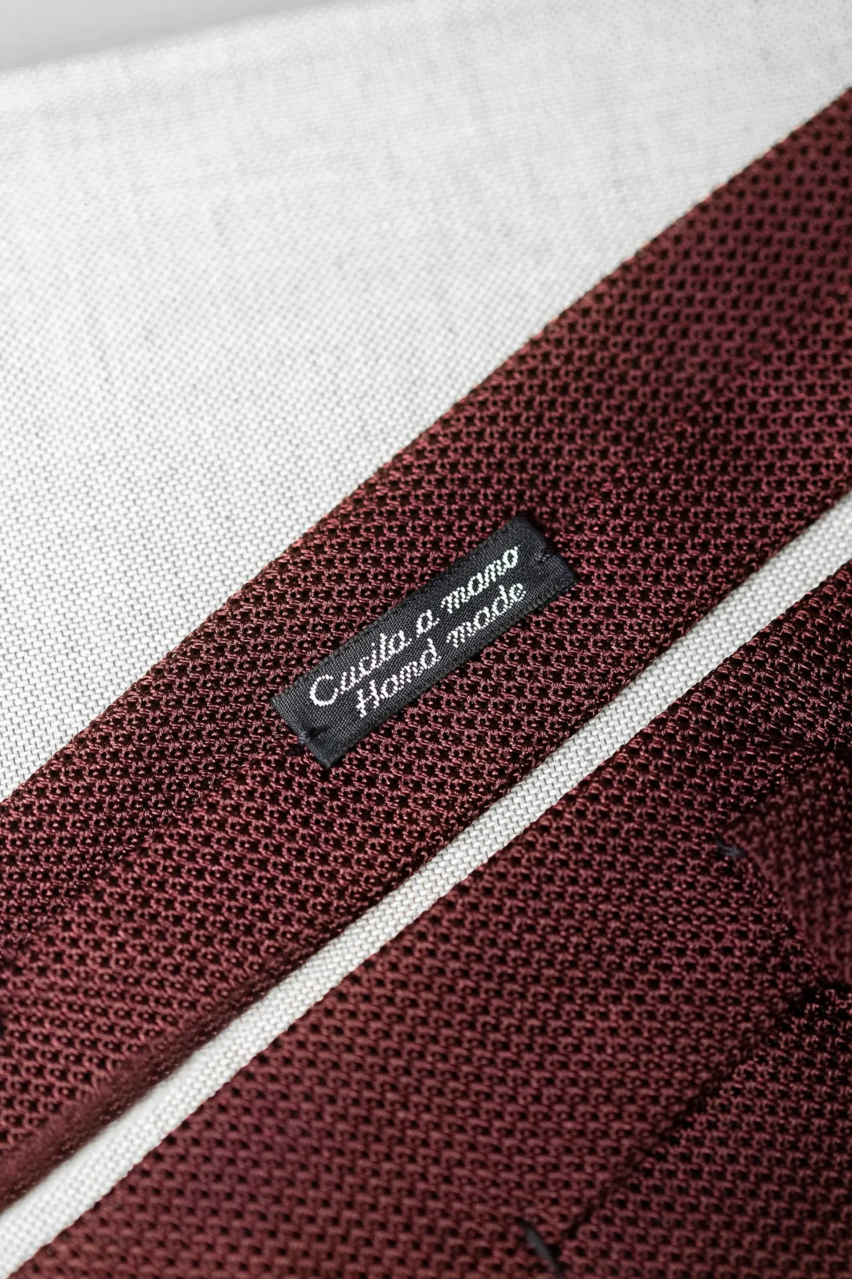 Bordeaux Grenadine Silk Tie - Hand Made In Italy|Pini Parma Sale