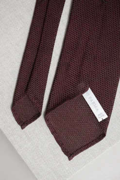 Bordeaux Grenadine Silk Tie - Hand Made In Italy|Pini Parma Sale