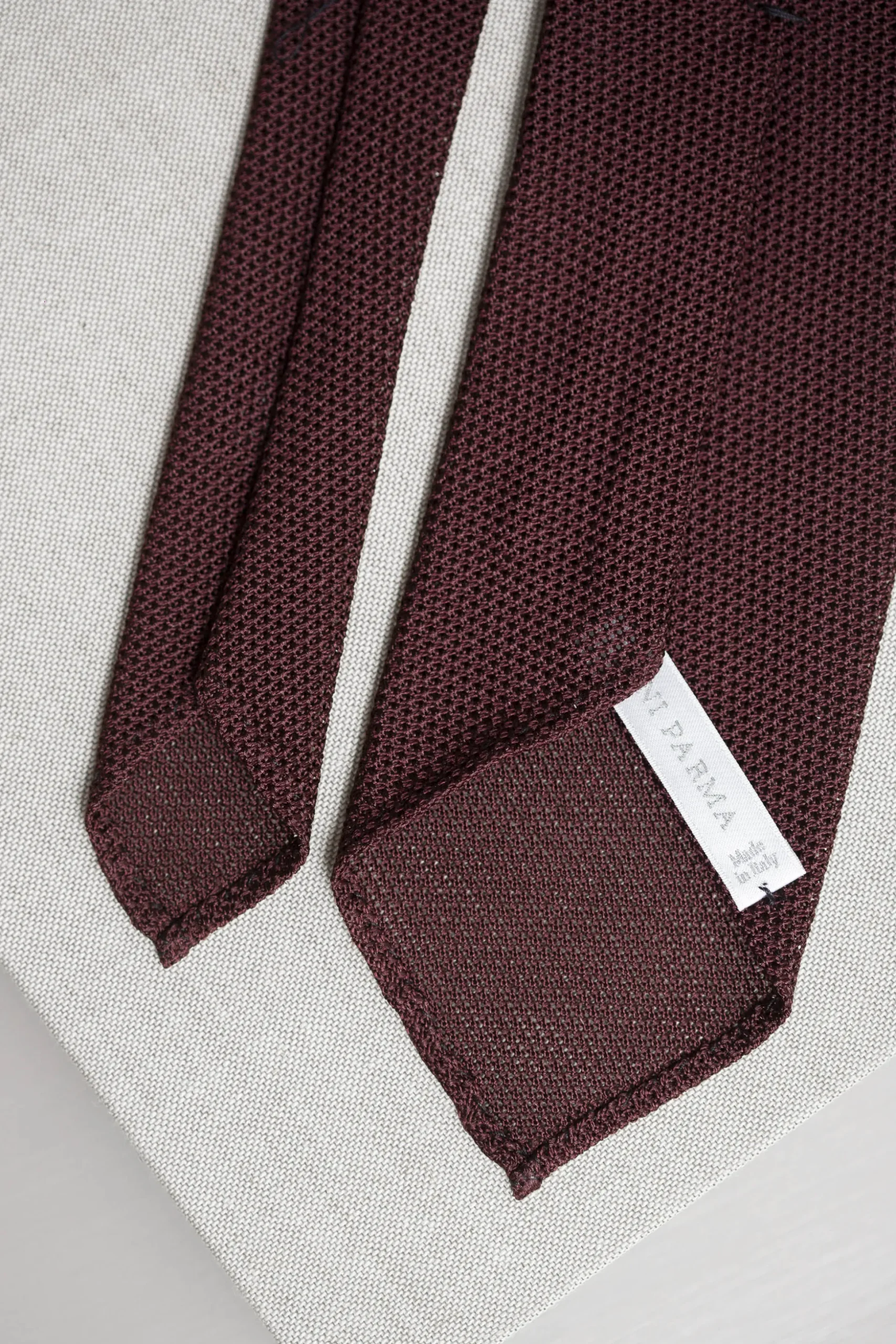 Bordeaux Grenadine Silk Tie - Hand Made In Italy|Pini Parma Sale