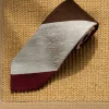 Brown And Bordeaux Shantung Tie - Hand Made In Italy|Pini Parma Sale