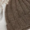 Brown Cashmere Rib Knit Beanie - Made In Italy|Pini Parma Flash Sale