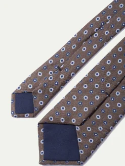 Brown Fancy Silk Tie - Made In Italy|Pini Parma Online