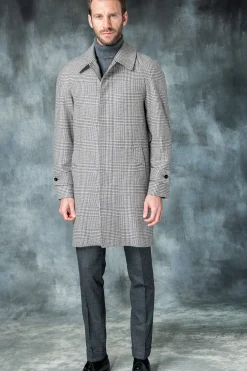 Brown Prince Of Wales Raglan Coat – Made In Italy|Pini Parma Best Sale
