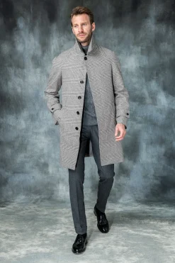 Brown Prince Of Wales Raglan Coat – Made In Italy|Pini Parma Best Sale