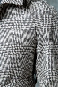 Brown Prince Of Wales Raglan Coat – Made In Italy|Pini Parma Best Sale