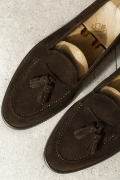 Brown Suede Tassel Loafers - Made In Italy|Pini Parma Cheap