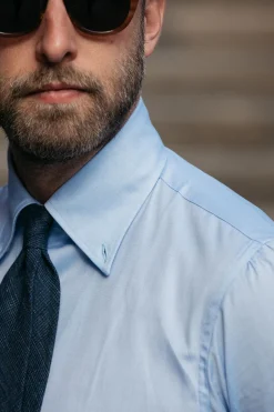 Button Down Light Blue Shirt "Sartoriale Collection" - Made In Italy|Pini Parma Online