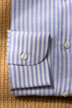 Button Down Light Blue Striped Shirt 