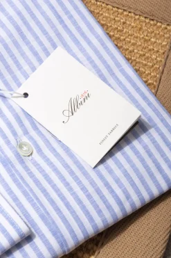 Button Down Light Blue Striped Shirt 