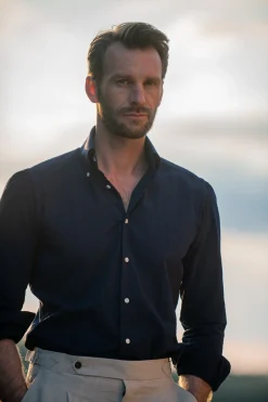 Button Down Seersucker Shirt - Made In Italy|Pini Parma Best Sale