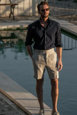 Button Down Seersucker Shirt - Made In Italy|Pini Parma Best Sale