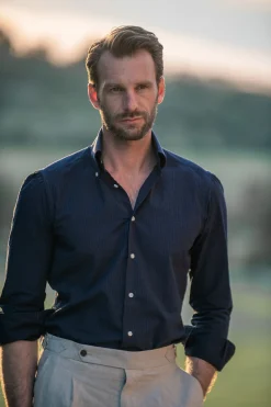 Button Down Seersucker Shirt - Made In Italy|Pini Parma Best Sale