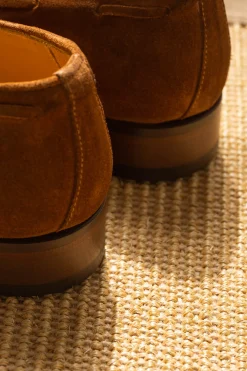 Cognac Suede Tassel Loafer - Made In Italy|Pini Parma New