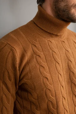 Cognac Turtleneck – Made In Italy|Pini Parma Flash Sale