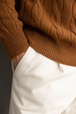 Cognac Turtleneck – Made In Italy|Pini Parma Flash Sale