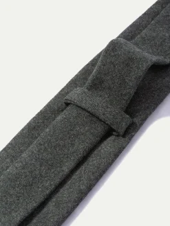 Dark Green Flannel Tie - Hand Made In Italy|Pini Parma Store