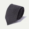 Dark Grey Flannel Tie - Hand Made In Italy|Pini Parma Flash Sale