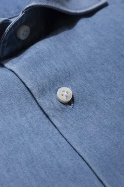 Denim Blue Shirt - Made In Italy|Pini Parma Cheap