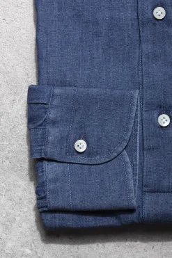 Denim Popover Shirt - Made In Italy|Pini Parma Hot