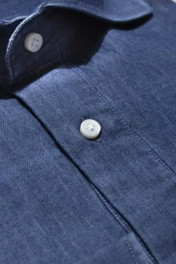 Denim Popover Shirt - Made In Italy|Pini Parma Hot