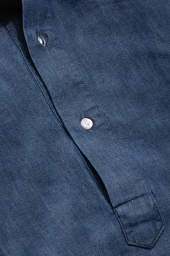 Denim Popover Shirt - Made In Italy|Pini Parma Hot