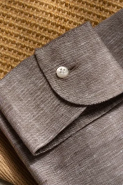 Desert Linen Popover Shirt - Made In Italy|Pini Parma Shop